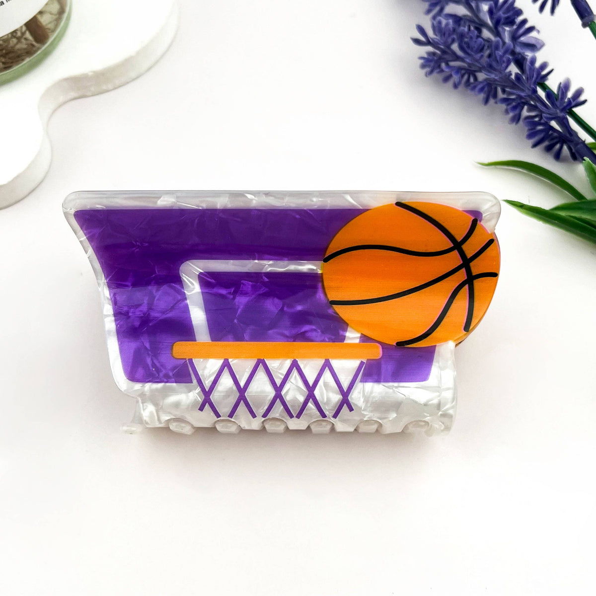 Sports Theme Hair Claw Clip - Ball Game Inspired Style