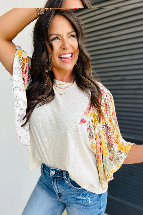Eve floral bat sleeve blouse
