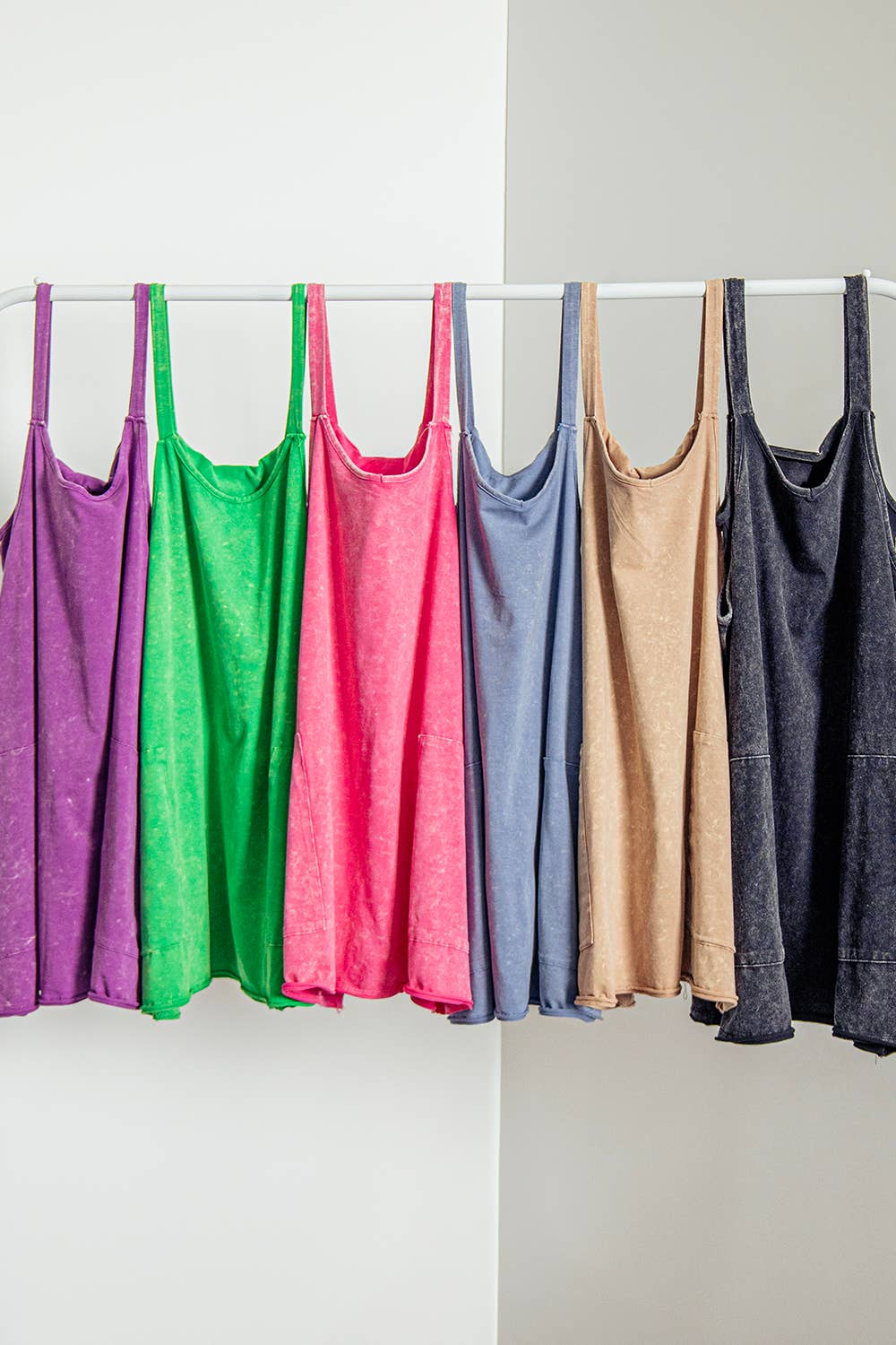 Jessie Mineral Washed Knit Mini Dress with Shorts Inside 
