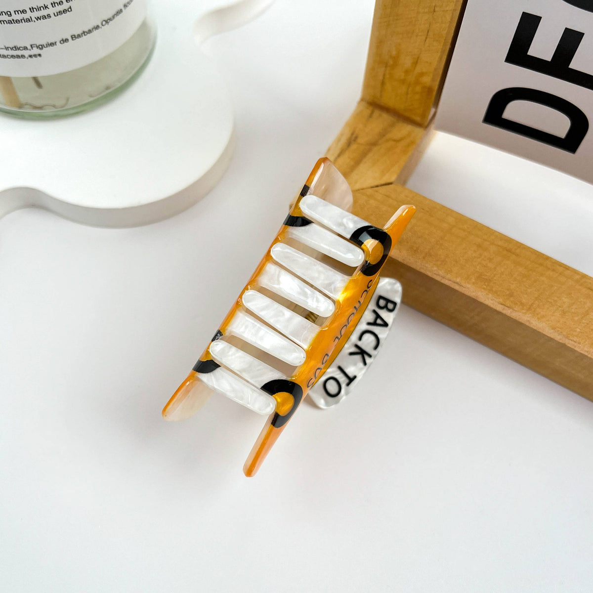 School Bus Acrylic Hair Claw Clip