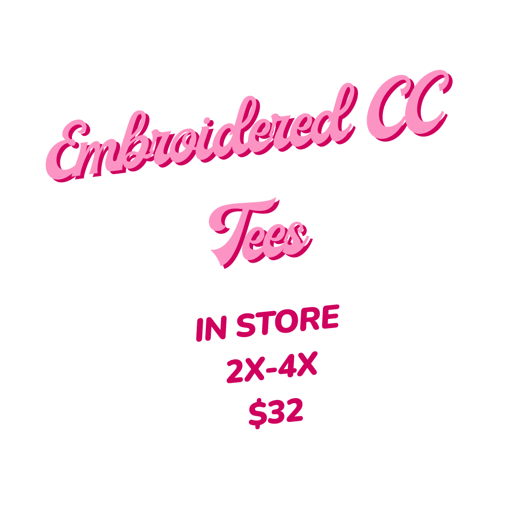 Embroidered CC tees (2X-4X)