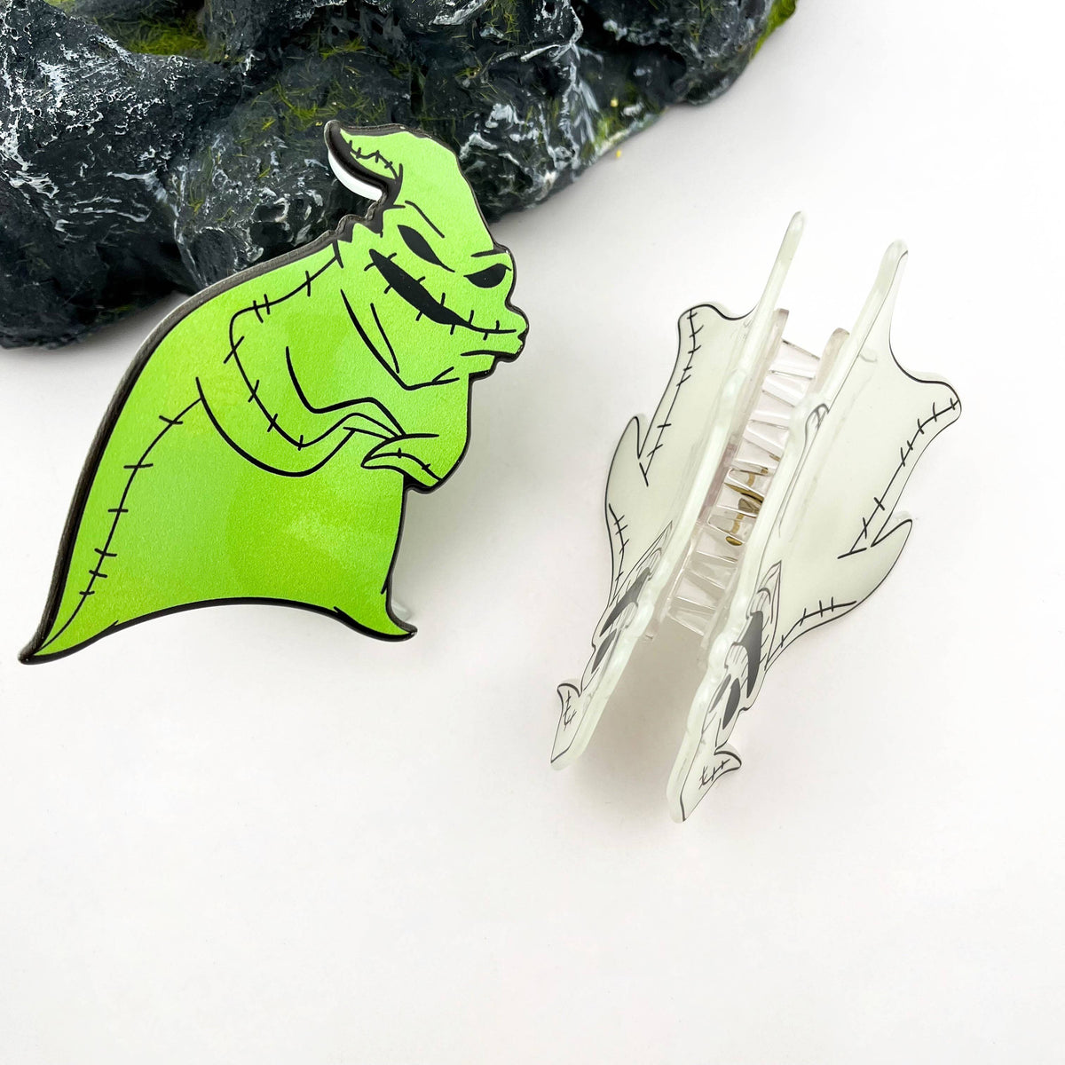 Halloween Glow Ghost – Fluorescent Acrylic Claw Clip