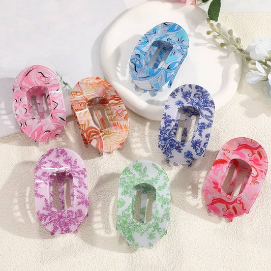 Jumbo Lay Flat Oval Hair Claw Clips Secure Styling | 40H1043