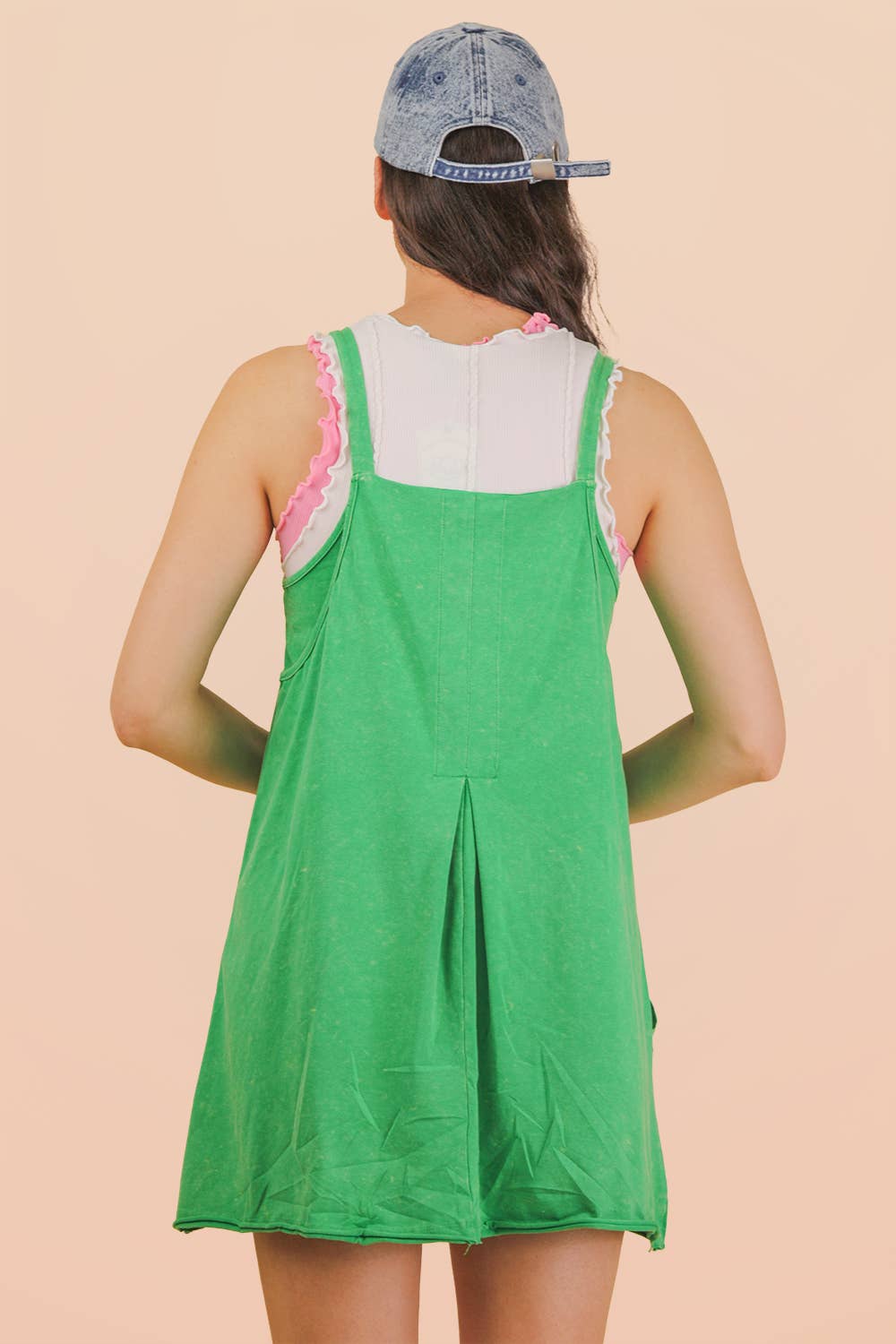 Jessie Mineral Washed Knit Mini Dress with Shorts Inside 
