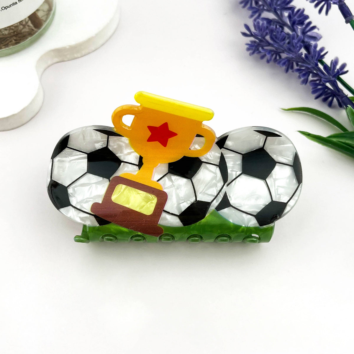 Sports Theme Hair Claw Clip - Ball Game Inspired Style