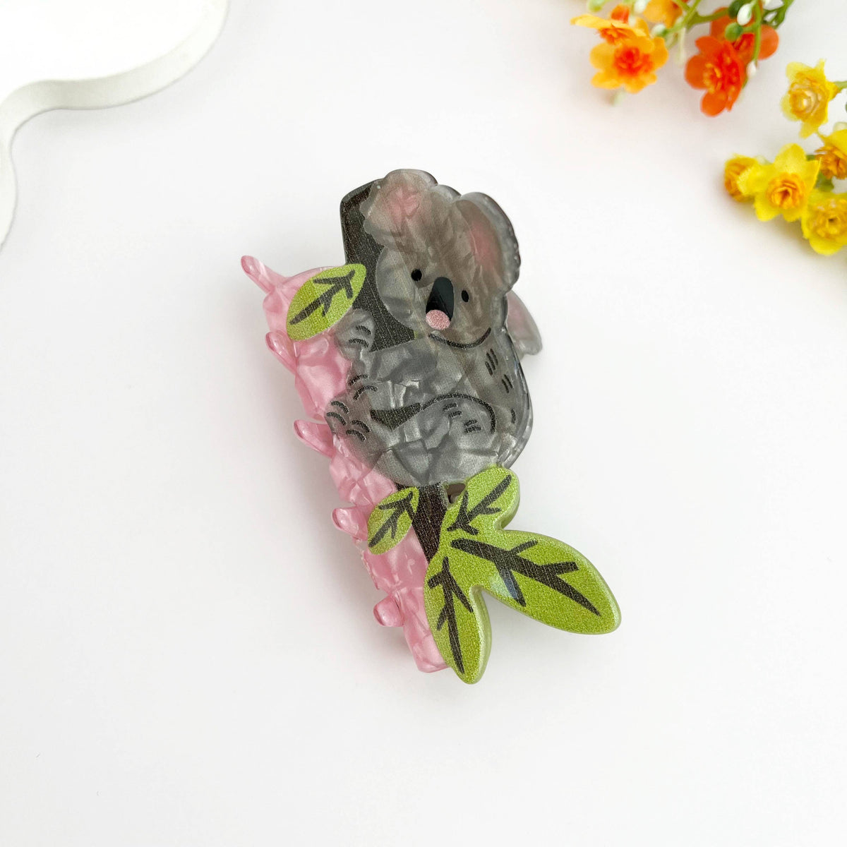 Lazy Animal Tree-Hugging Hair Claw Clip