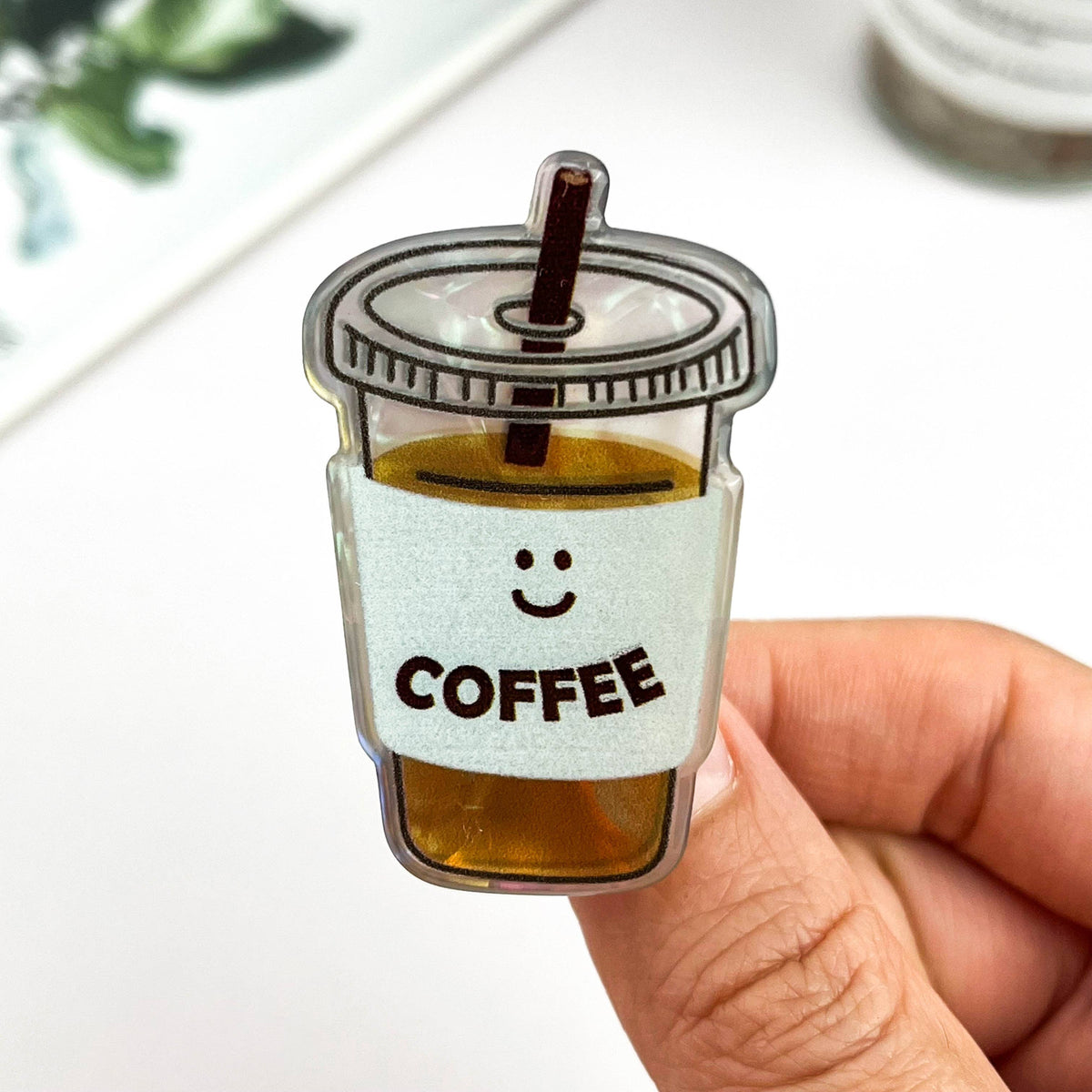 Mini Coffee Muffin Print Claw Clip – Summer Gift