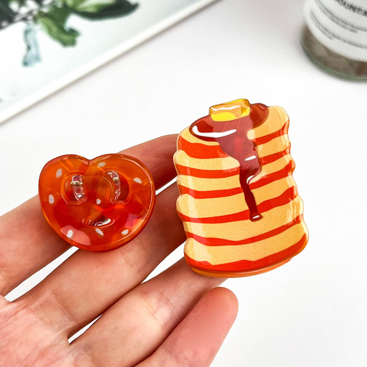 Mini Coffee Muffin Print Claw Clip – Summer Gift