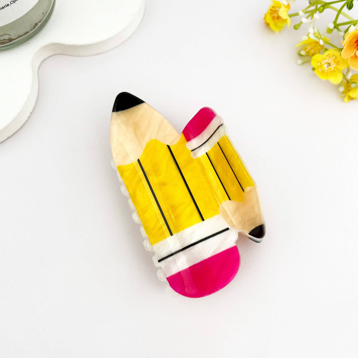 Cartoon Fun Big and Small Pencil Stationery Hair Claw Clip