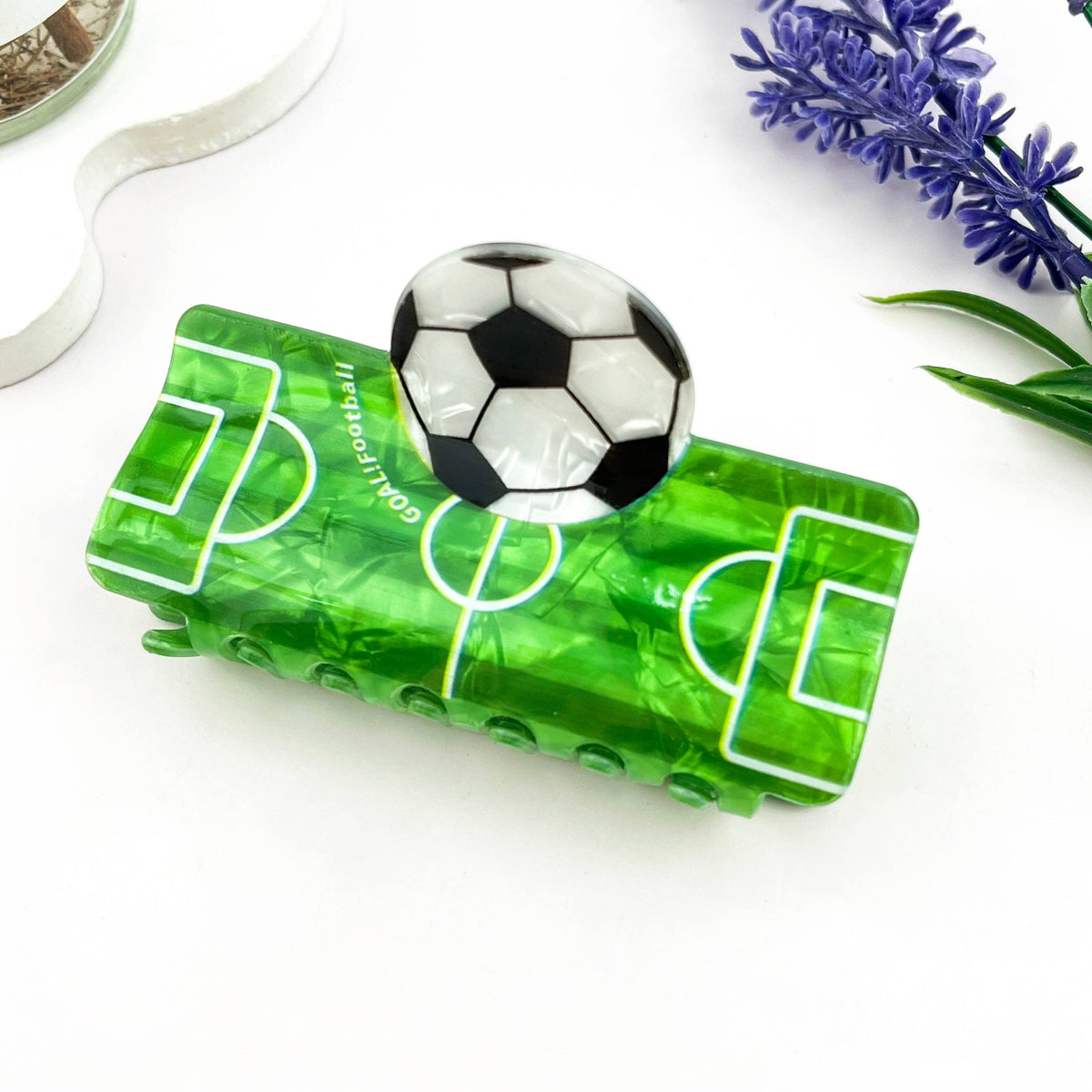 Sports Theme Hair Claw Clip - Ball Game Inspired Style