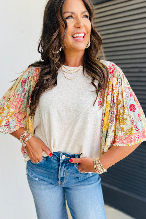 Eve floral bat sleeve blouse