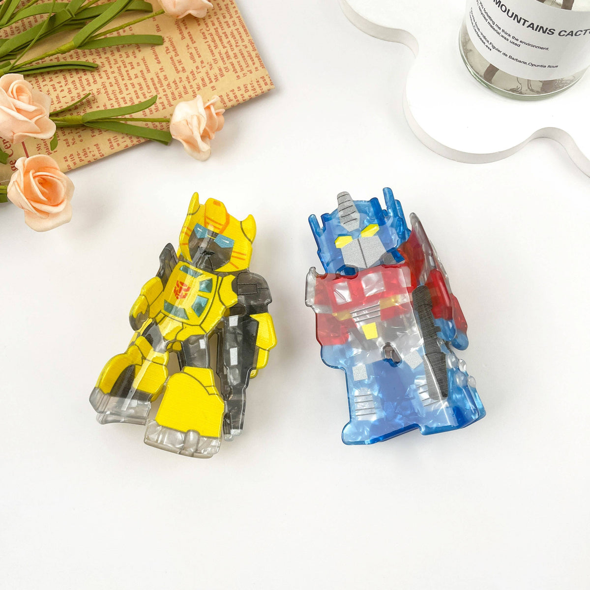 Transformers Robot Acrylic Hair Claw Clip