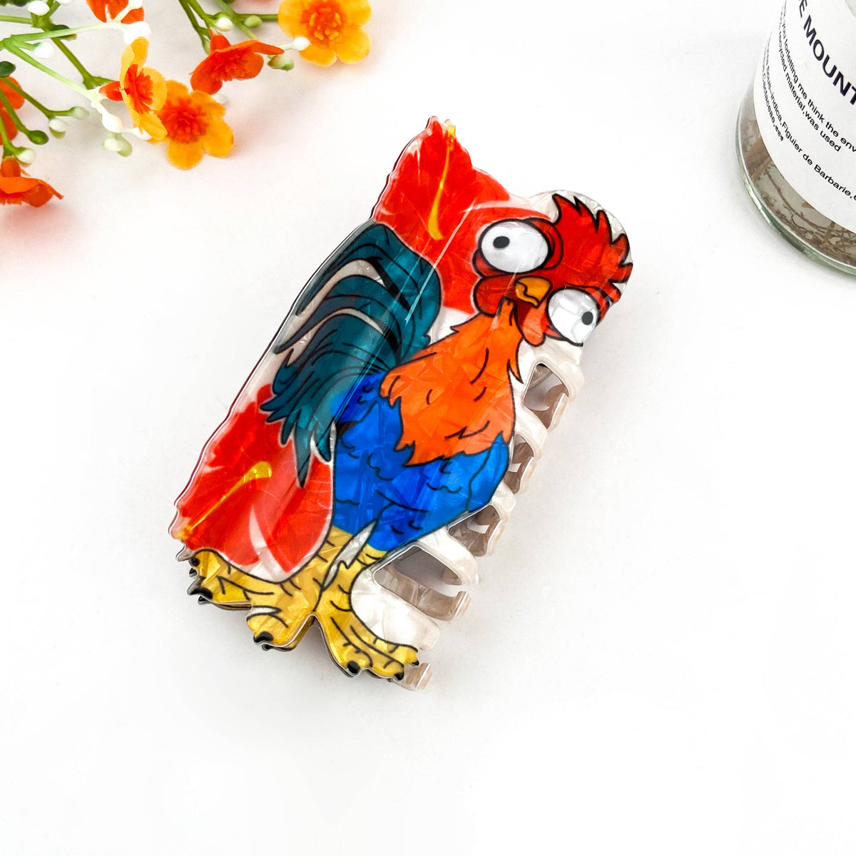 Surprised Chicken Funny Animal Hair Claw