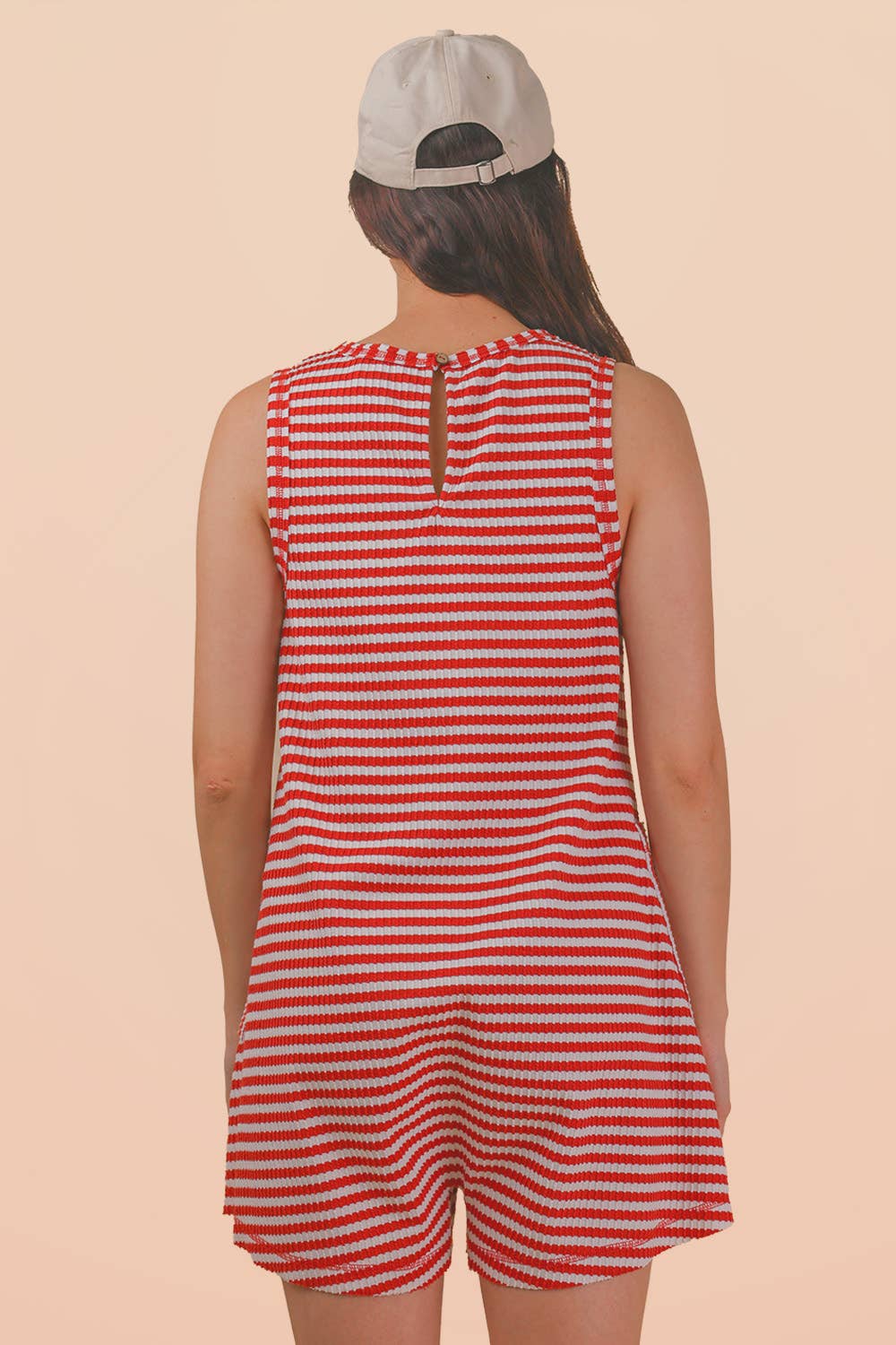 Lonnie Striped Knit Casual Comfy Romper