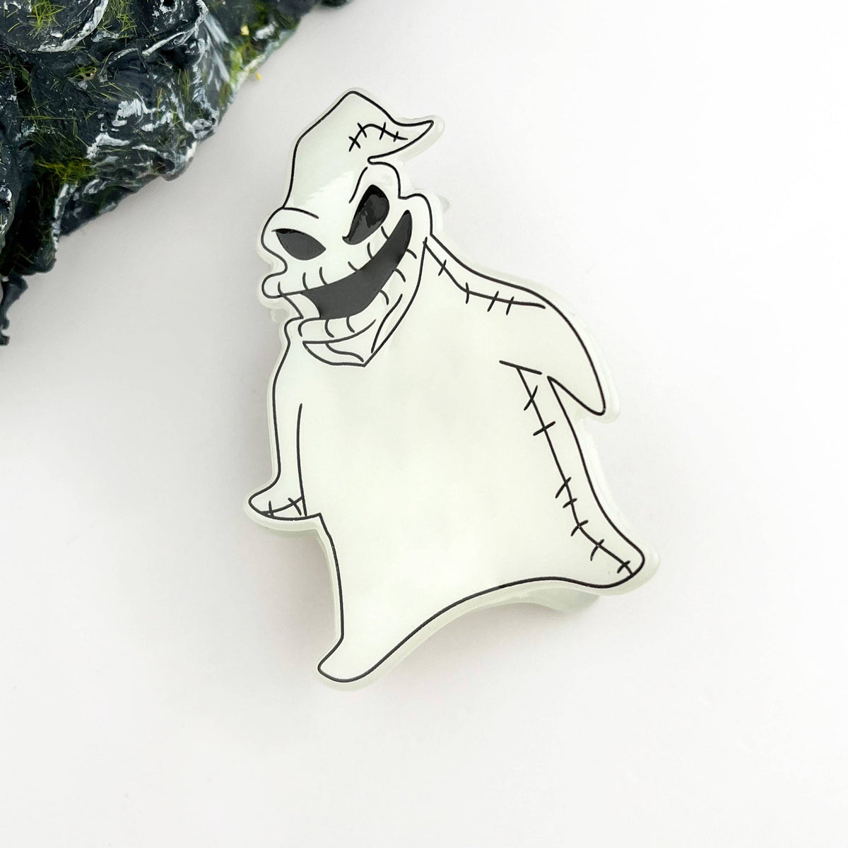 Halloween Glow Ghost – Fluorescent Acrylic Claw Clip