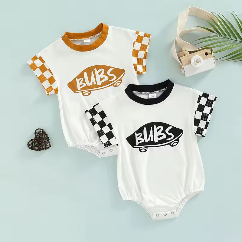 Dustin BUBS check romper