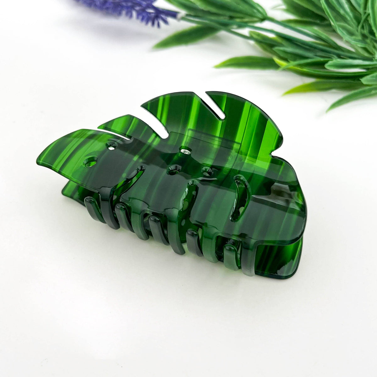 Hollow Monstera Leaf Creative Hair Claw Clip