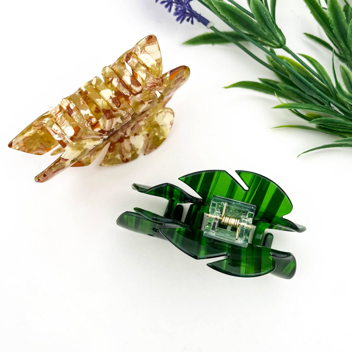 Hollow Monstera Leaf Creative Hair Claw Clip
