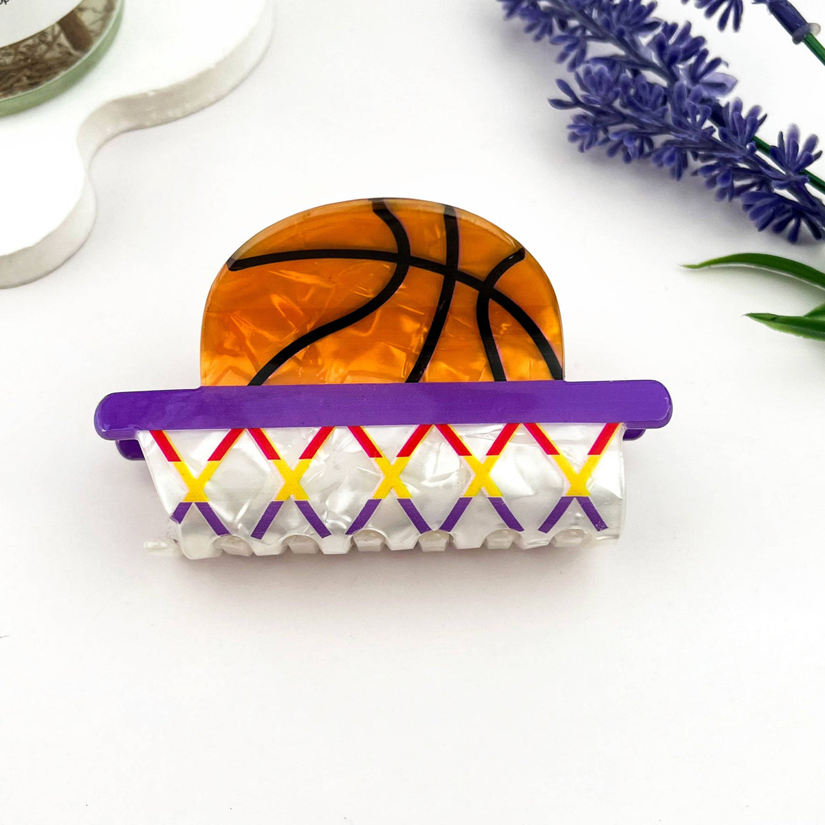 Sports Theme Hair Claw Clip - Ball Game Inspired Style