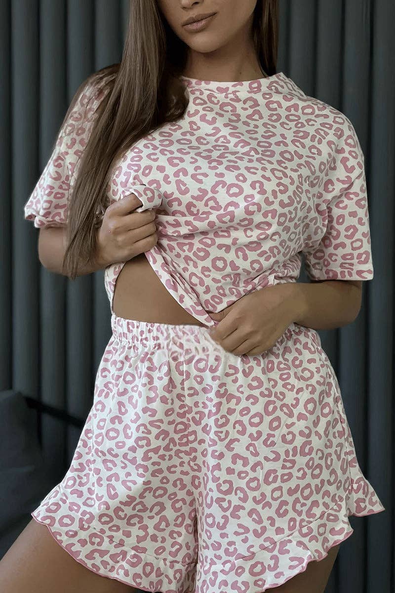 Leopard Print Short Set