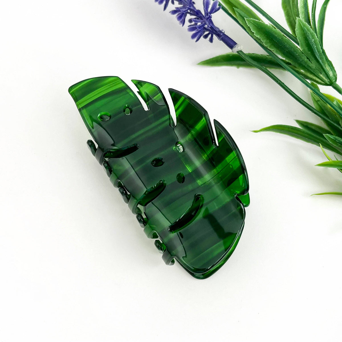 Hollow Monstera Leaf Creative Hair Claw Clip