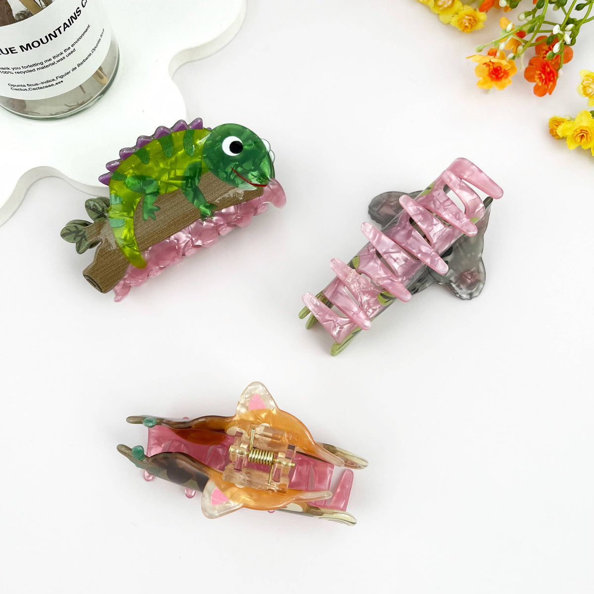 Lazy Animal Tree-Hugging Hair Claw Clip