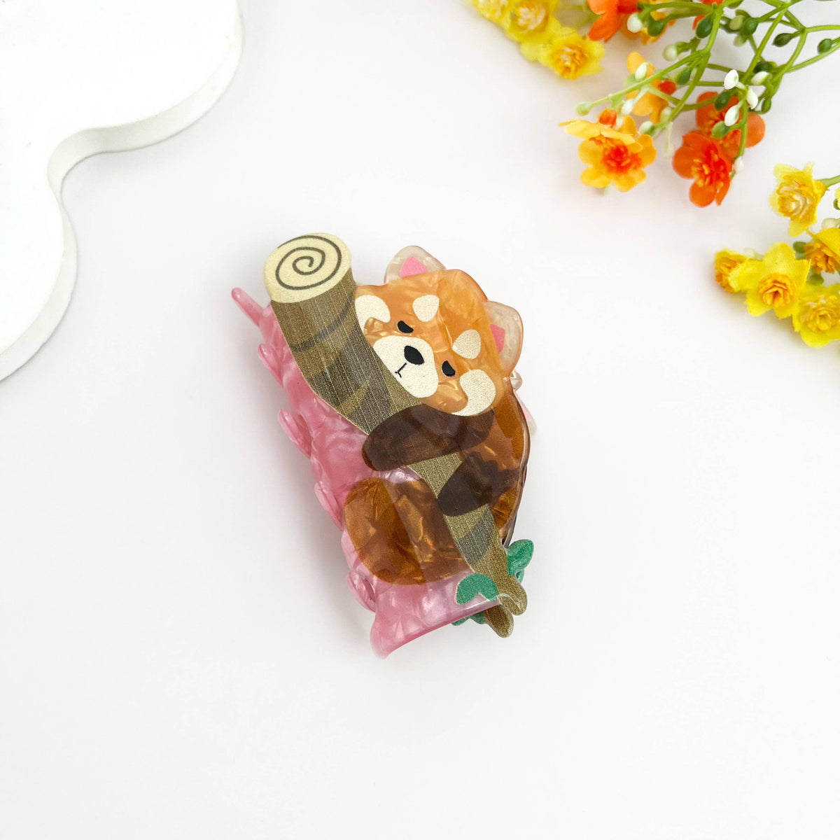 Lazy Animal Tree-Hugging Hair Claw Clip