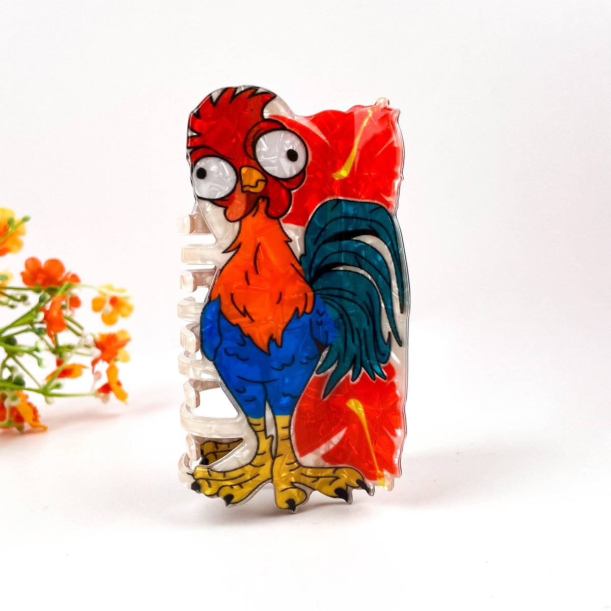Surprised Chicken Funny Animal Hair Claw