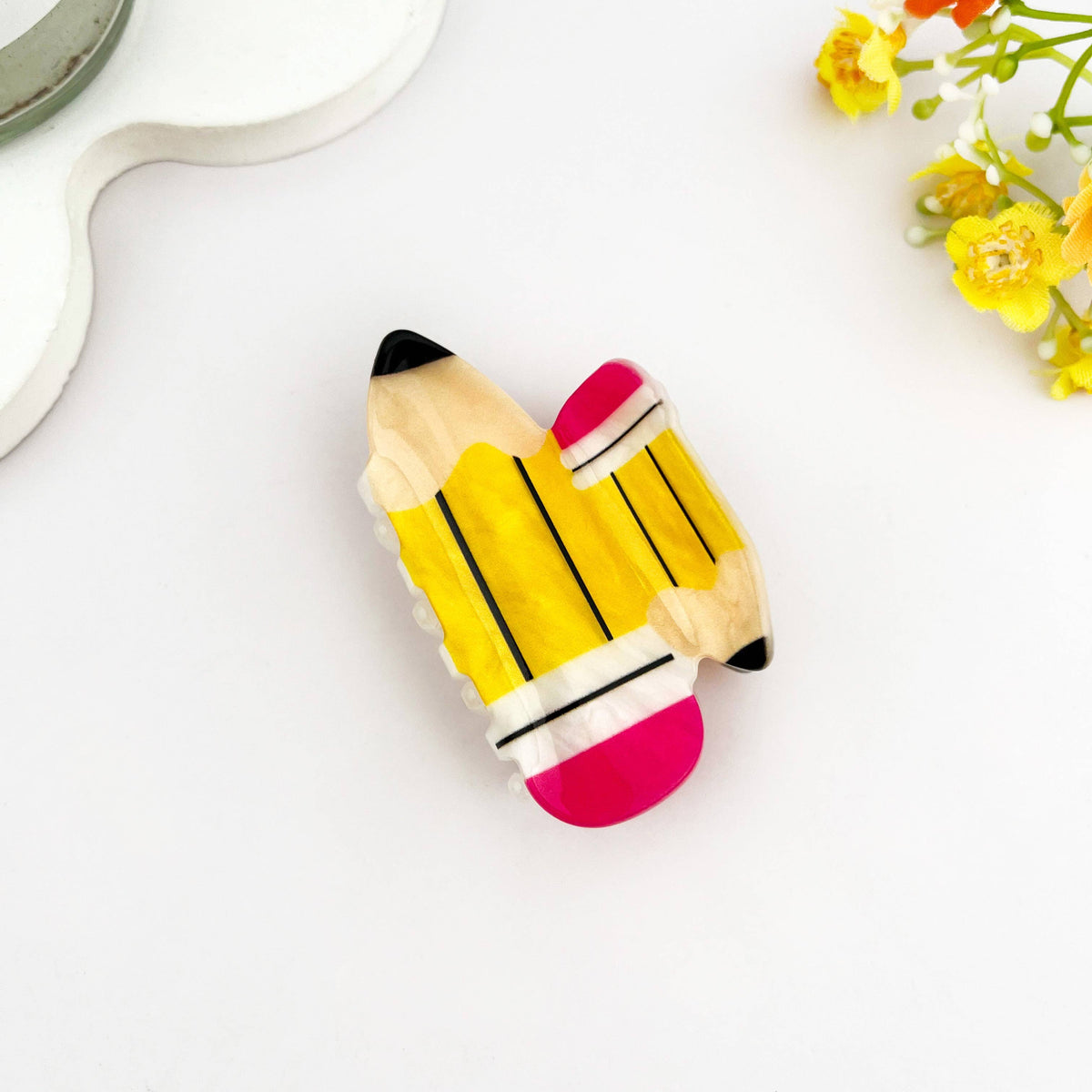 Cartoon Fun Big and Small Pencil Stationery Hair Claw Clip