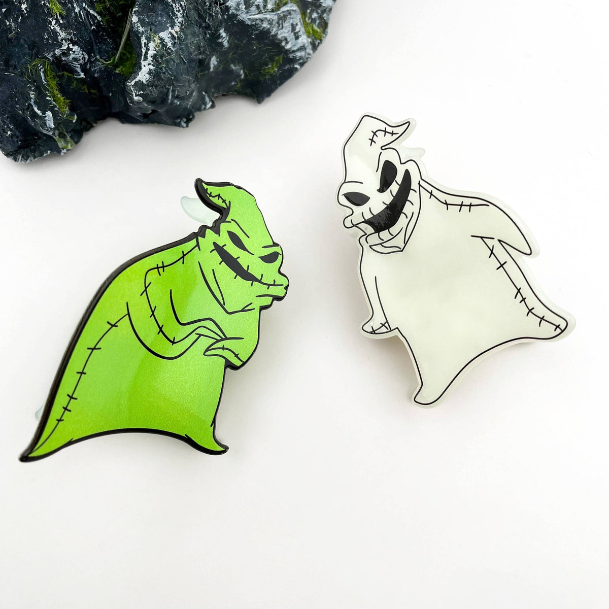 Halloween Glow Ghost – Fluorescent Acrylic Claw Clip
